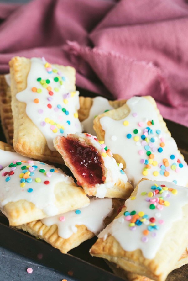 homemade air fryer pop tarts up close.
