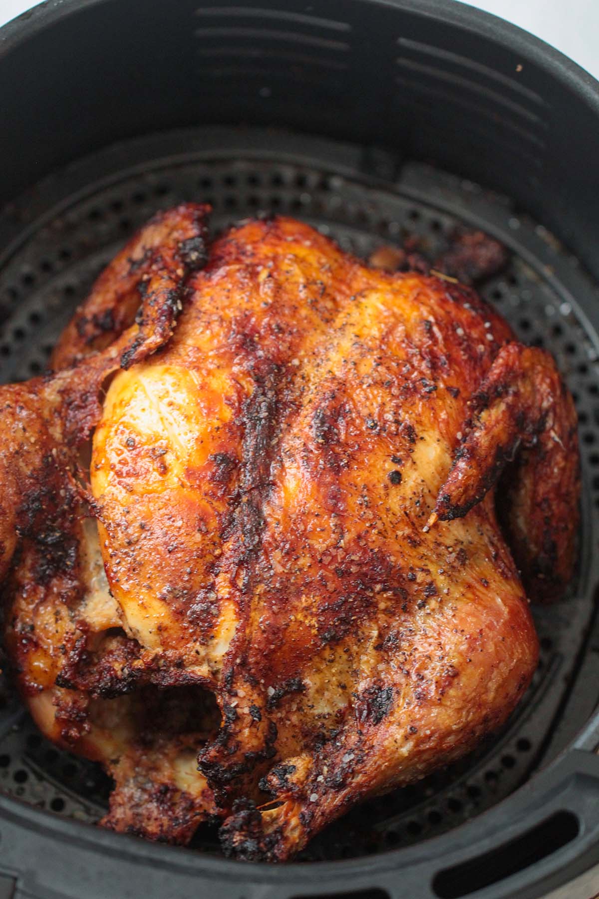 cooked whole chicken in the air fryer. 