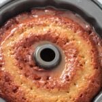 crack cake in a bundt pan.