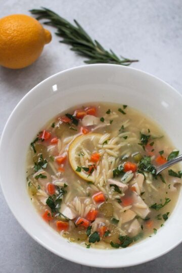 Lemon Chicken Orzo Soup (The Best) - Cooked by Julie