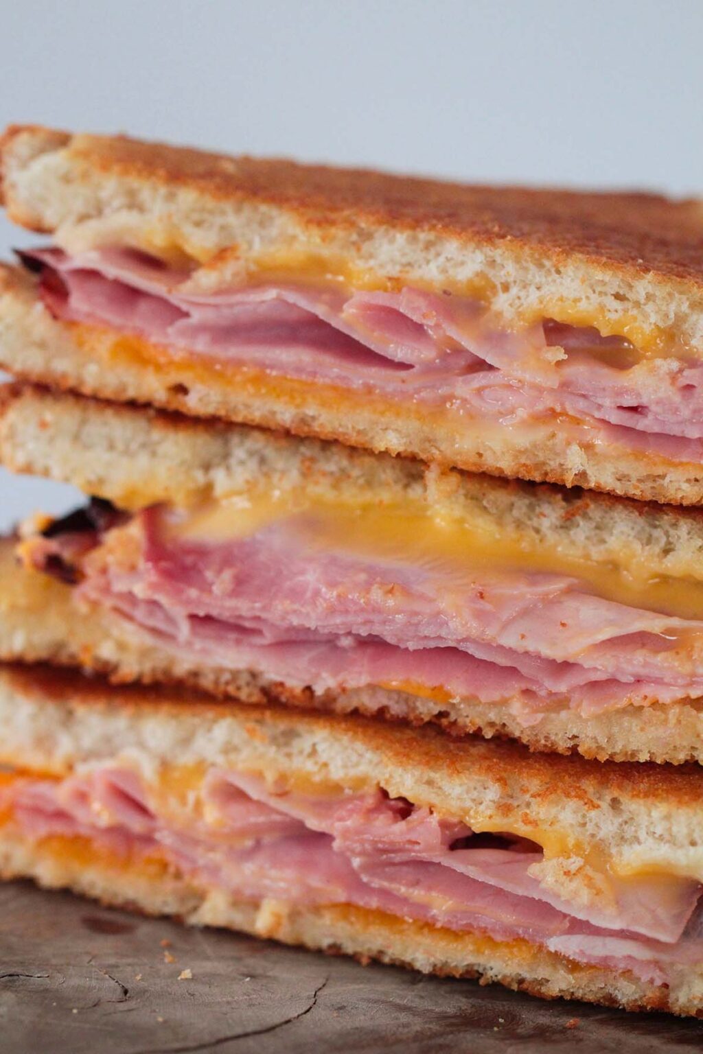 Air Fryer Grilled Ham and Cheese (Super Crispy) - Cooked by Julie