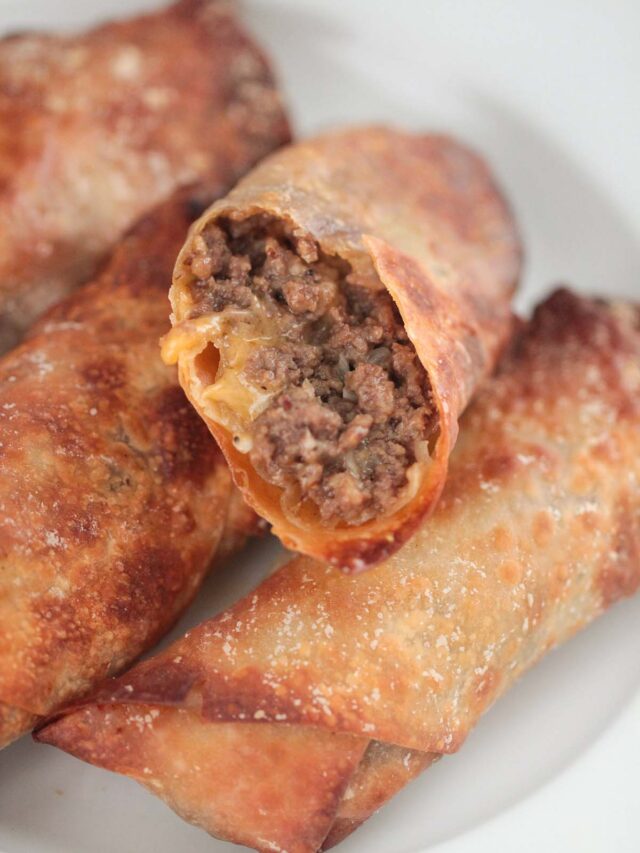 Air Fryer Cheeseburger Egg Rolls Story Cooked by Julie