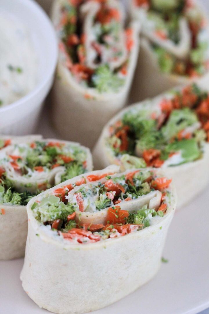 Veggie Cream Cheese RollUps(Pinwheels) Cooked by Julie