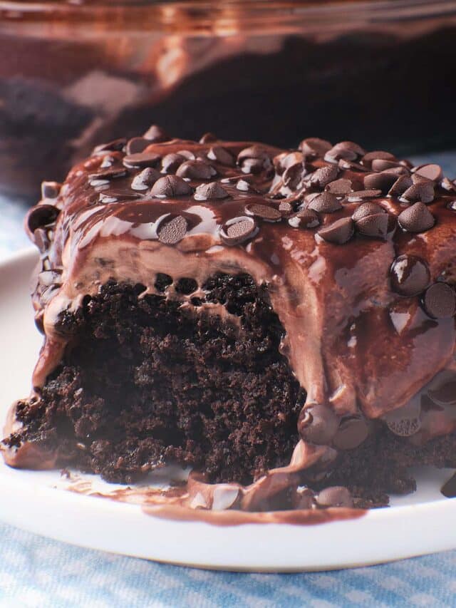 Chocolate Poke Cake Story Cooked by Julie