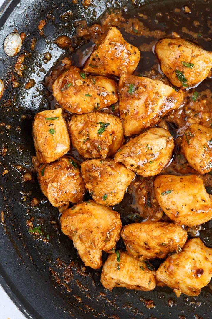 Garlic Butter Chicken Bites (Under 15 Mins) Cooked by Julie