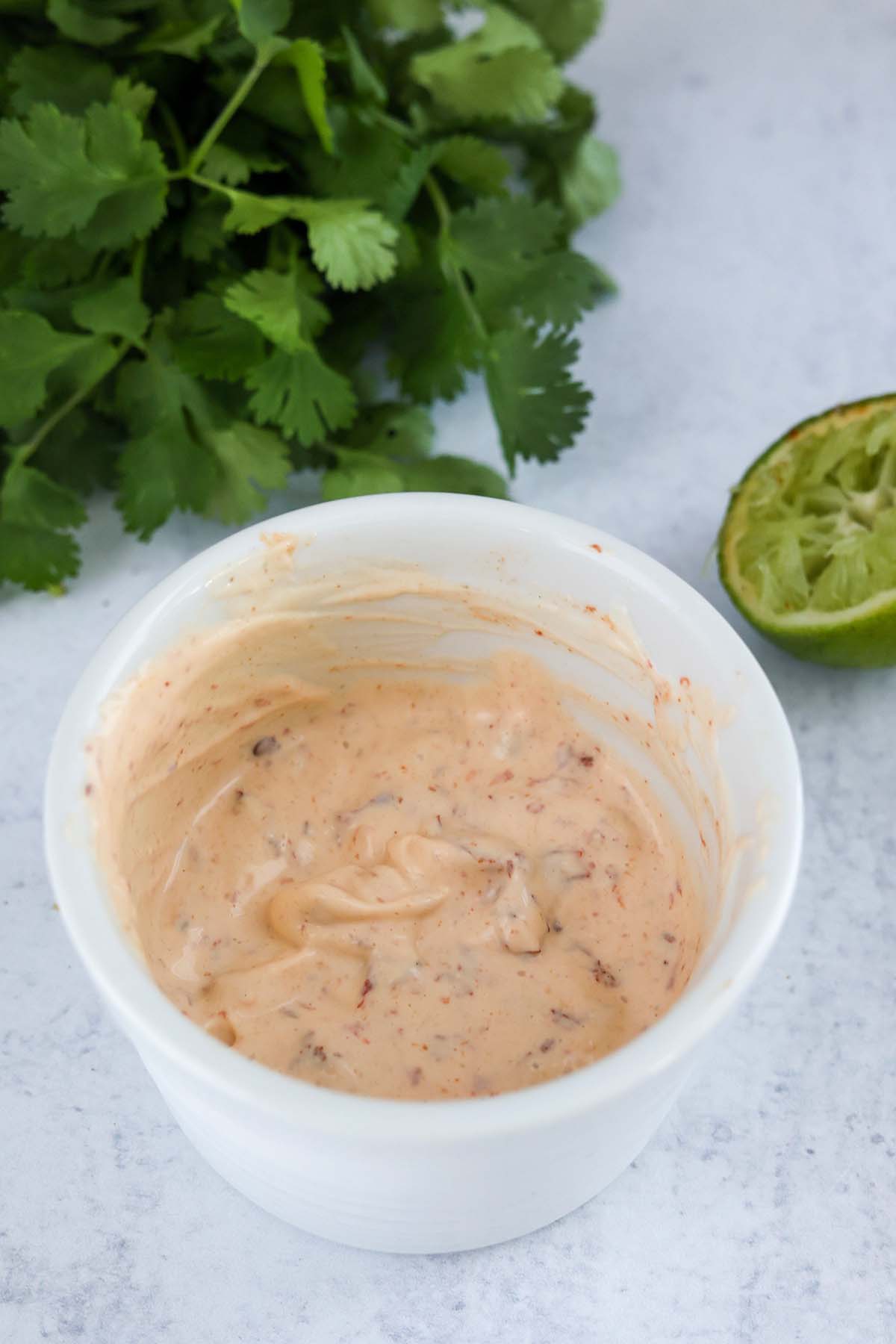 chipotle mayo in a small bowl. 