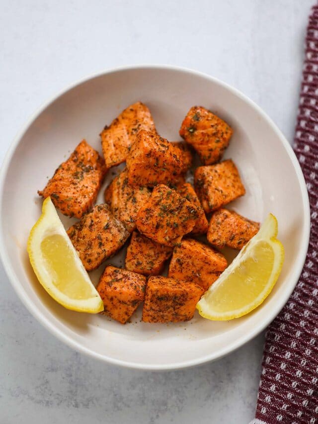 Air Fryer Salmon Bites Story - Cooked by Julie