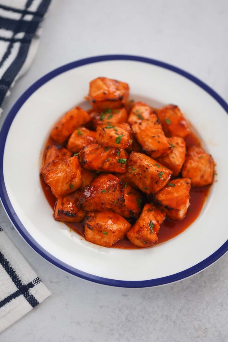 Hot Honey Salmon Bites (Air Fried) - Cooked by Julie