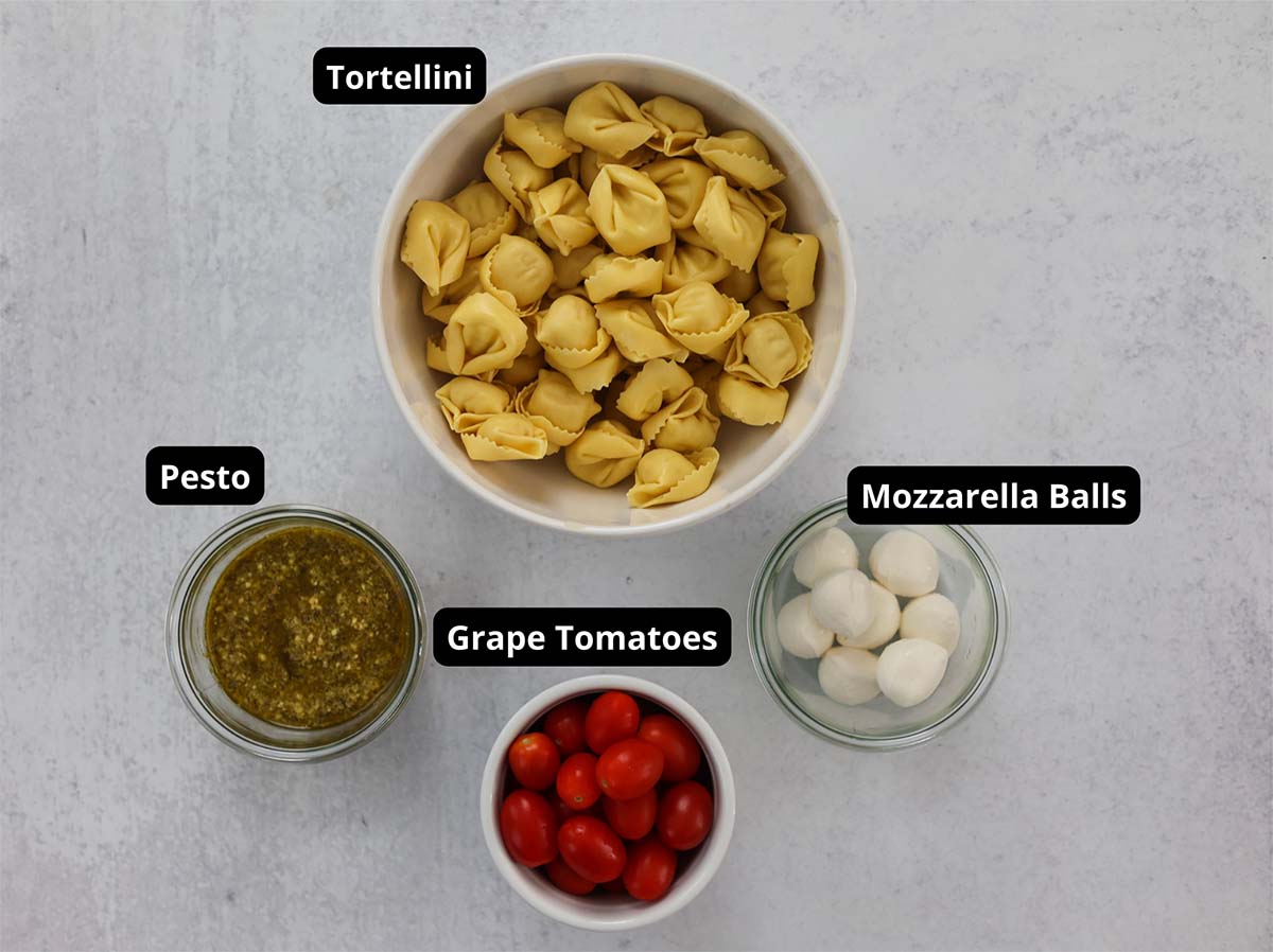 labeled and measured ingredients. 