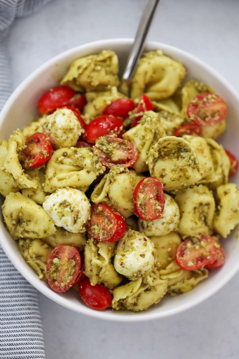 Pesto Tortellini Salad(Just 4 ingredients) - Cooked by Julie