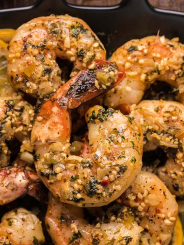 baked shrimp up close.