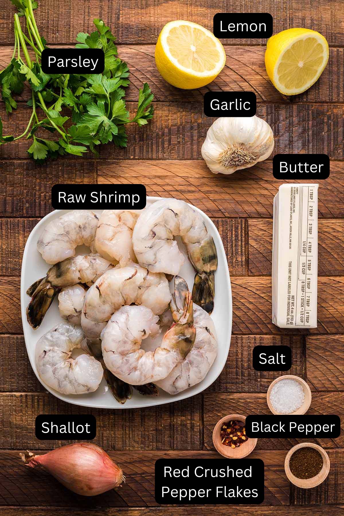 labeled and measured recipe ingredients. 