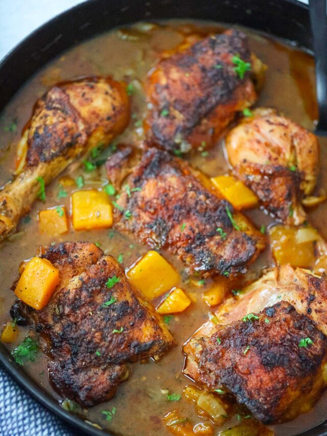 Chicken With Butternut Squash Stew Story Cooked by Julie