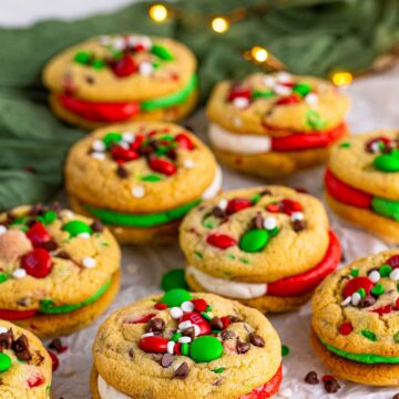 Christmas cookies up close.