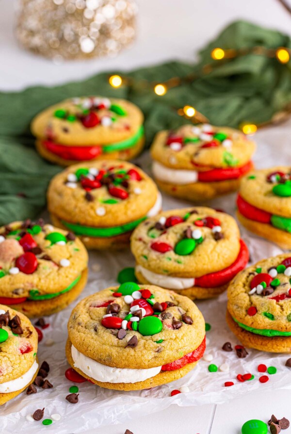 Christmas cookies up close.