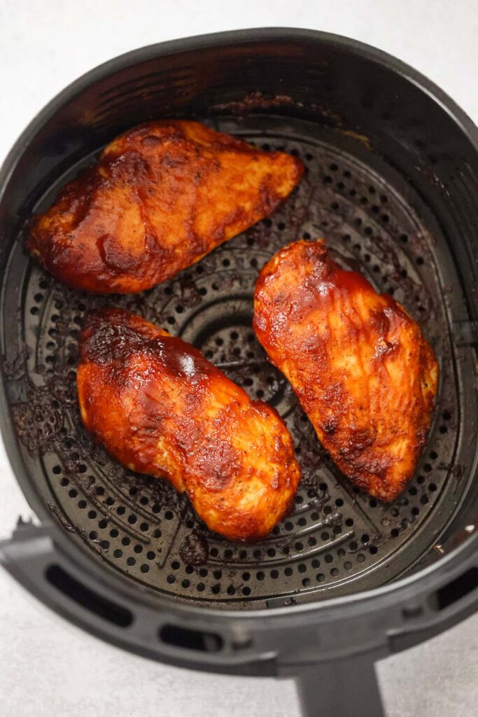 Air Fryer BBQ Chicken Breast Cooked by Julie