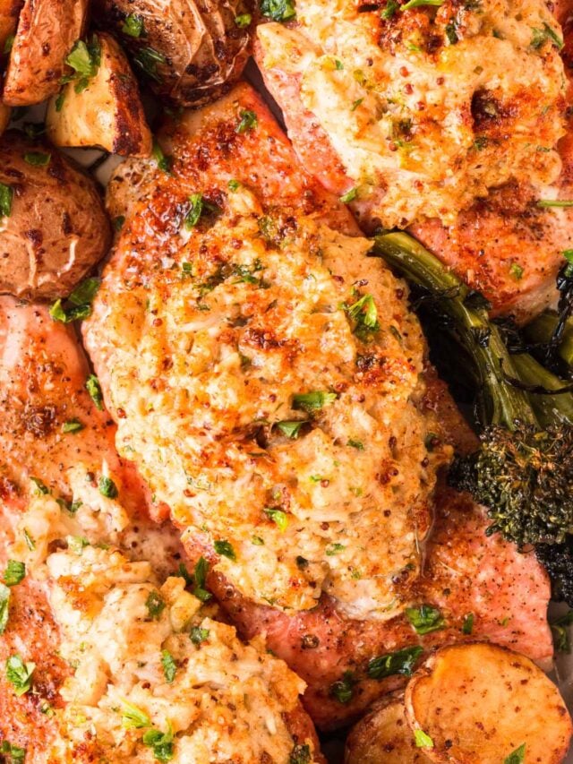 Crab Stuffed Salmon Cooked by Julie