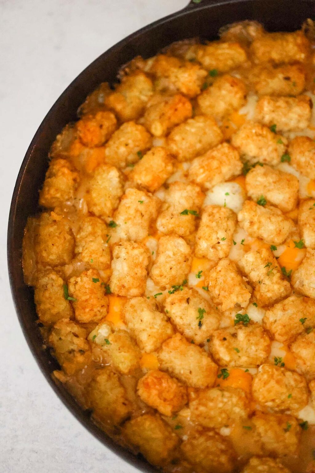 Classic Tater Tot Casserole (One Skillet) Cooked by Julie