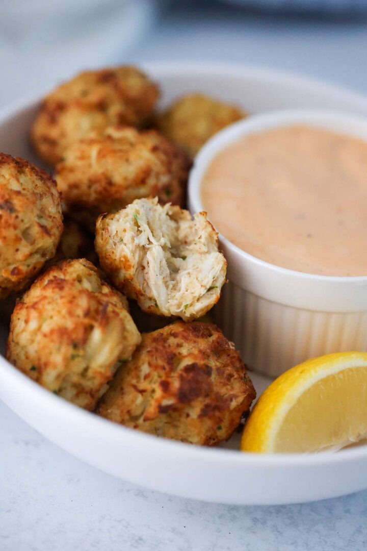 Air Fryer Crab Bites (Maryland Crab Cake Balls) - Cooked by Julie