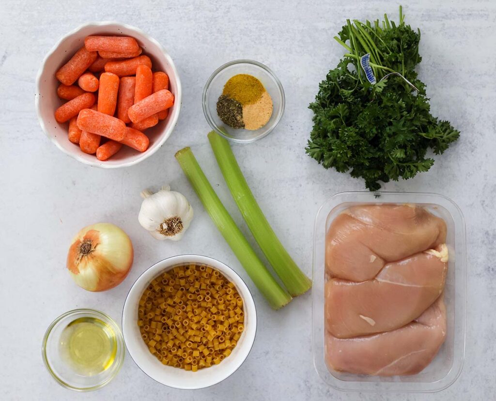 Easy Chicken Ditalini Soup Cooked by Julie