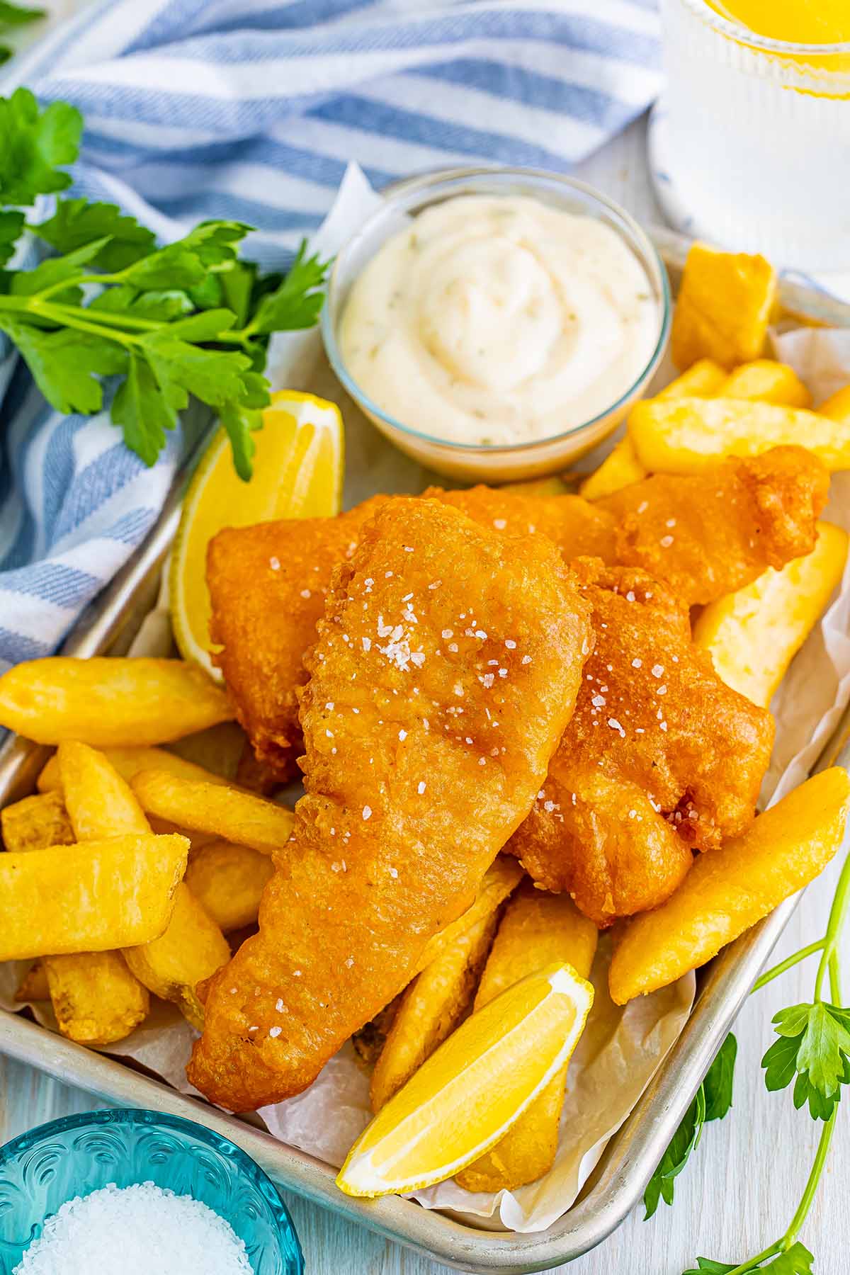 Beer Battered Fish and Chips - Classic Recipe! - Julie's Eats & Treats ®