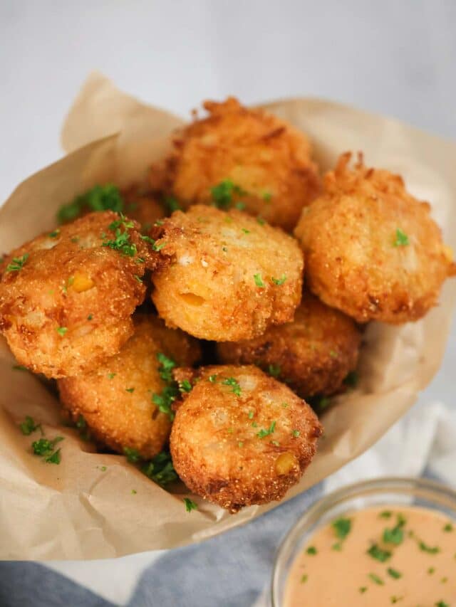 Sweet Crab Hush Puppies Cooked by Julie