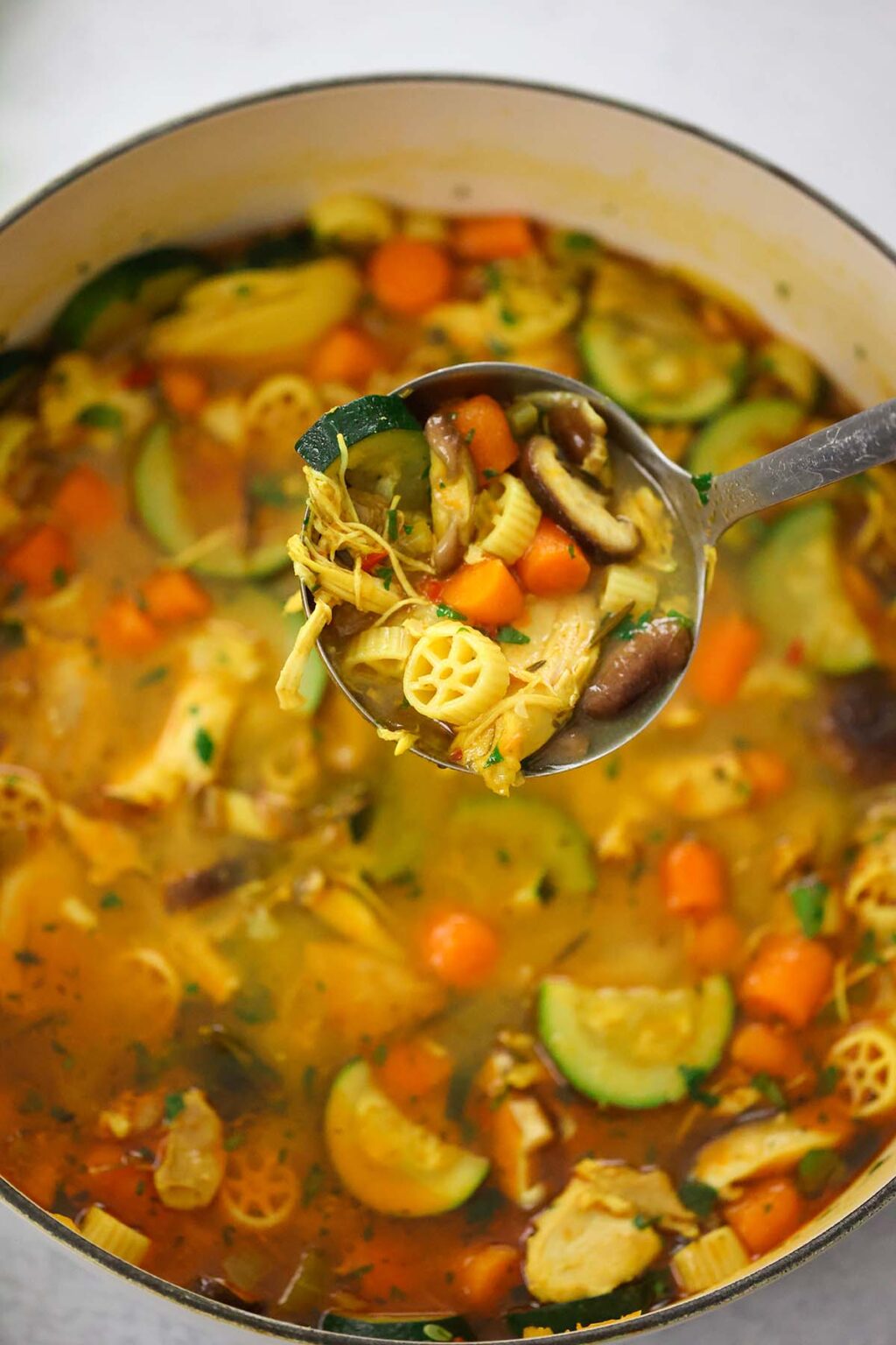 Spicy Chicken Noodle Soup - Cooked by Julie