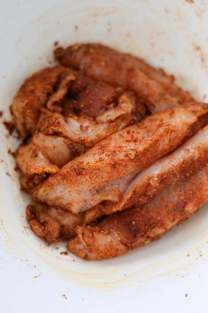 Baked Chicken Tender Fajitas Cooked by Julie