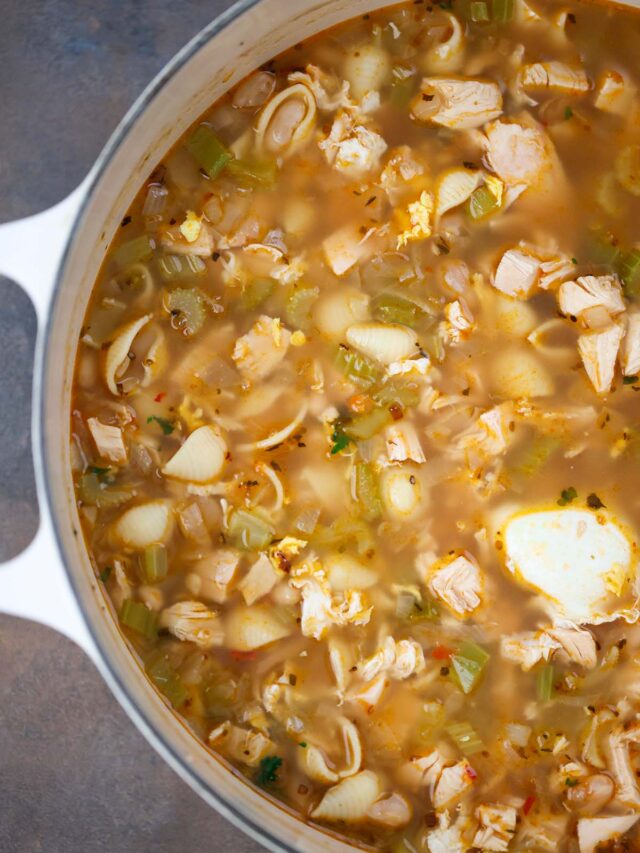 High Protein Chicken Noodle Soup Cooked by Julie