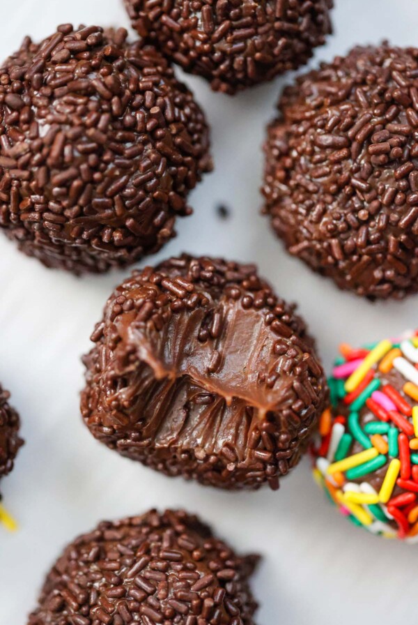 brigadeiros up close.
