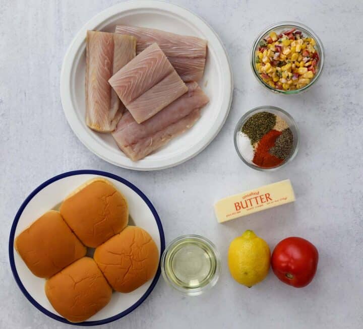 Mahi Mahi Sandwich (with Corn Salad) Cooked by Julie