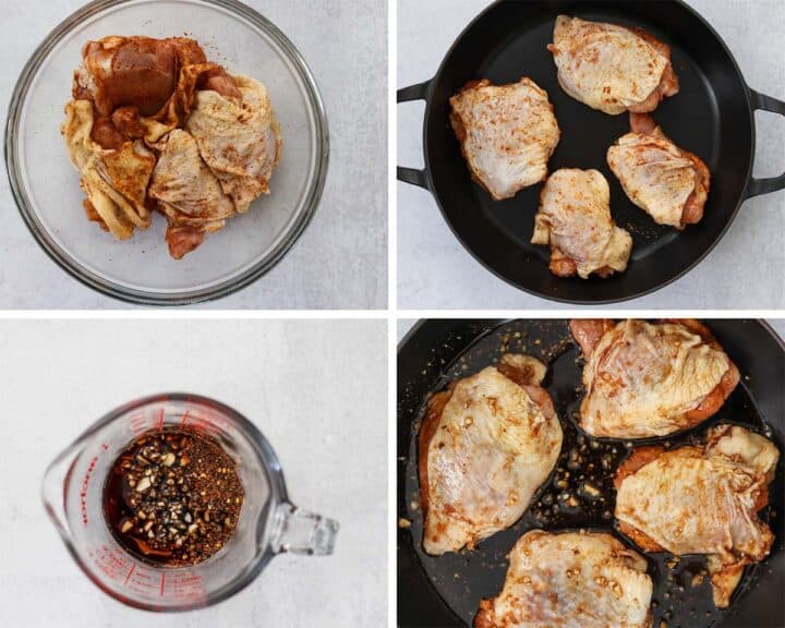 Honey Garlic Chicken Thighs(Baked & Broiled) - Cooked by Julie