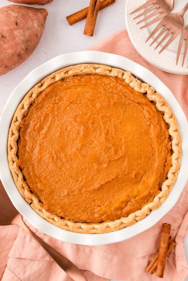 a whole sweet potato pie.