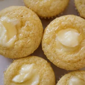 cream cheese cornbread muffins up close