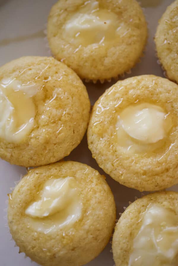 cream cheese cornbread muffins up close